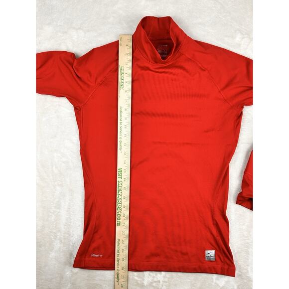 Nike Shirt Men L Fitted Pro Combat Mock Neck Dri Fit Compression Pullover Gym - Picture 5 of 10
